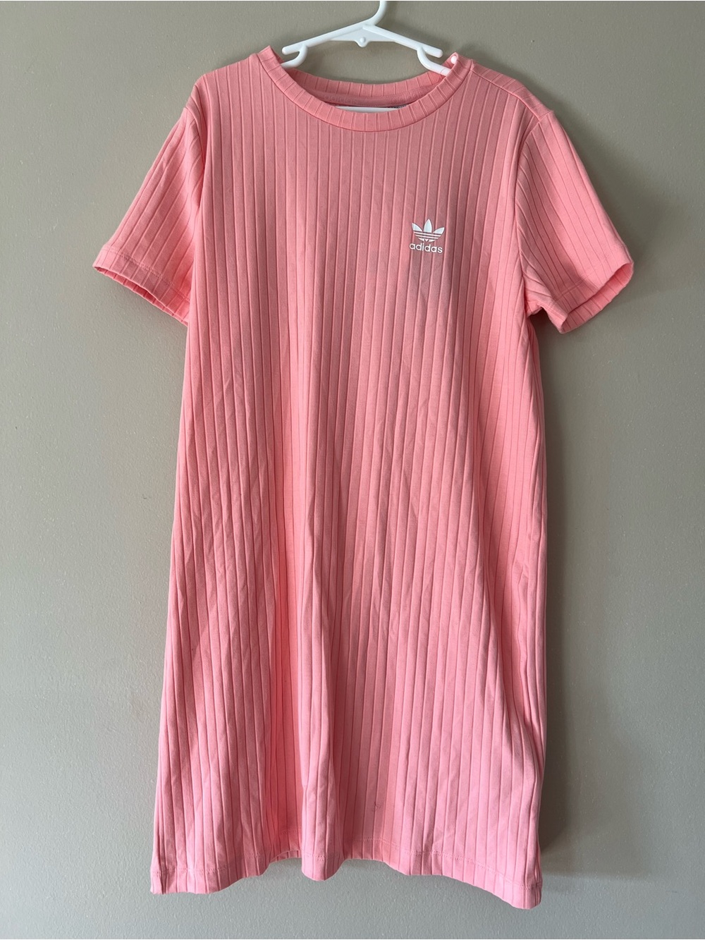 Adidas Ribbed Dress Pink - Picture 6 of 8